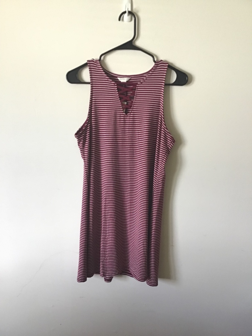 Aeropostale  Maroon & White Striped Dress